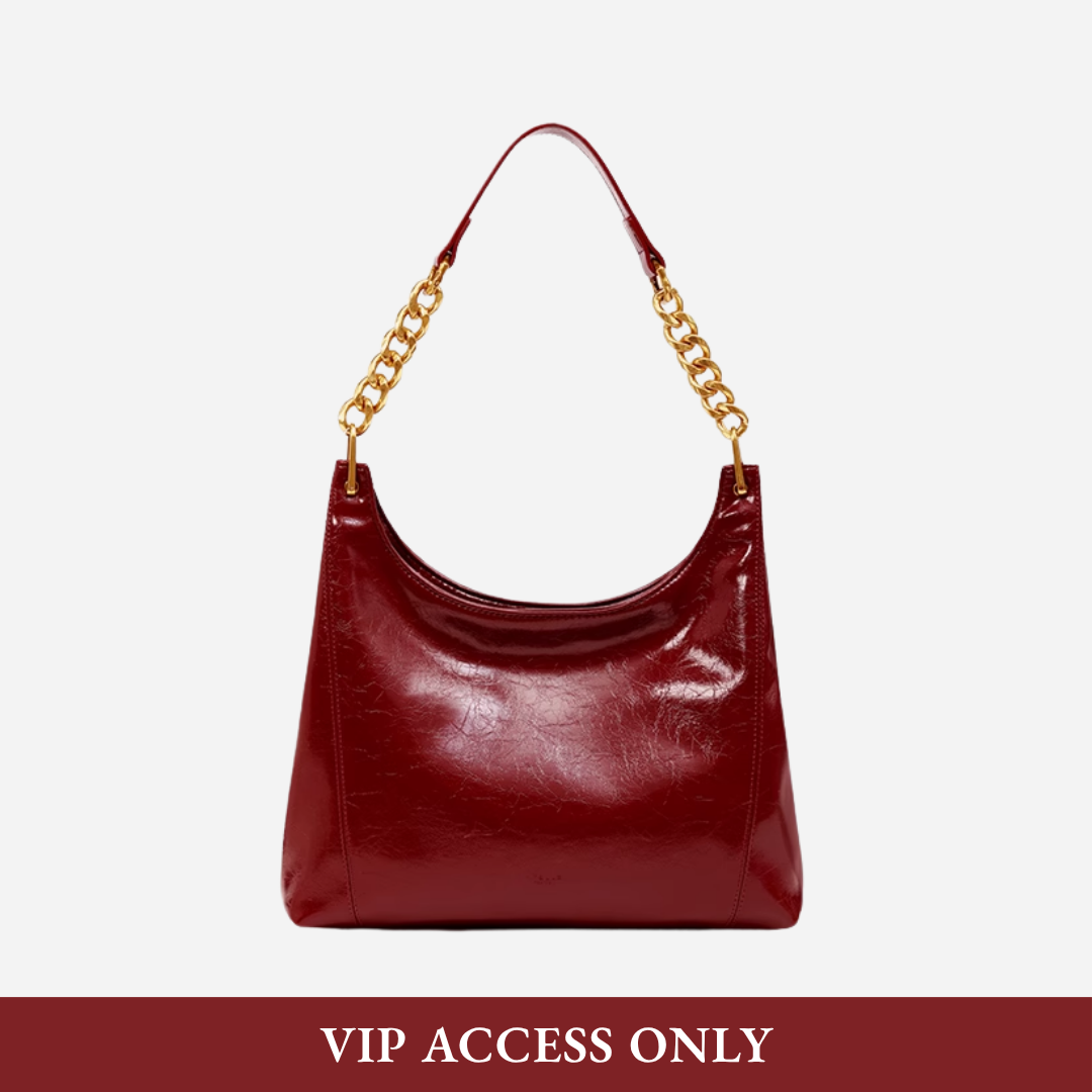 Tang Red 29 Glazed Scarlet Hobo Bag