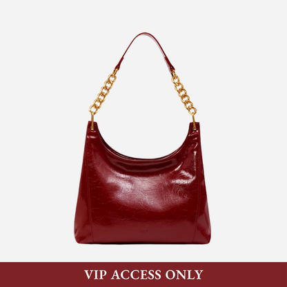 Tang Red 29 Glazed Scarlet Hobo Bag