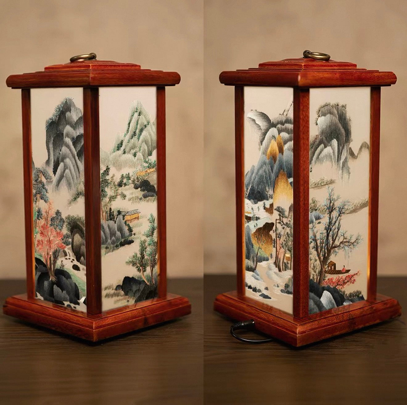 Su Embroidery Palace Silk Lamp