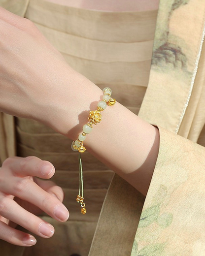 Benelore Lotus Jade Bracelet