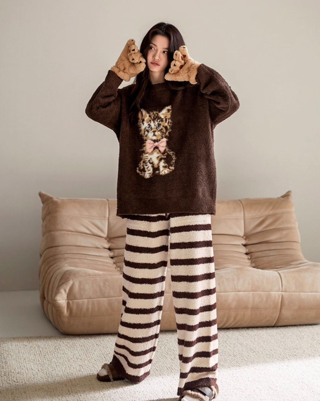 Māo Pajamas Set (Long-Sleeve & Pants)