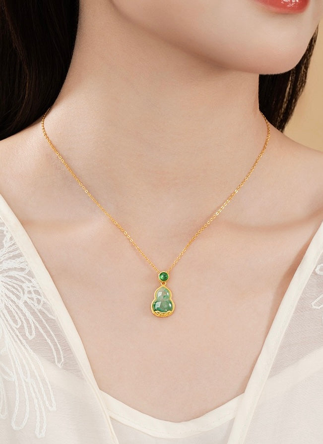 Mountain Mist African Jade Lucky Gourd Earrings