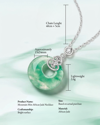 Mountain Mist African Jade Gourd Necklace