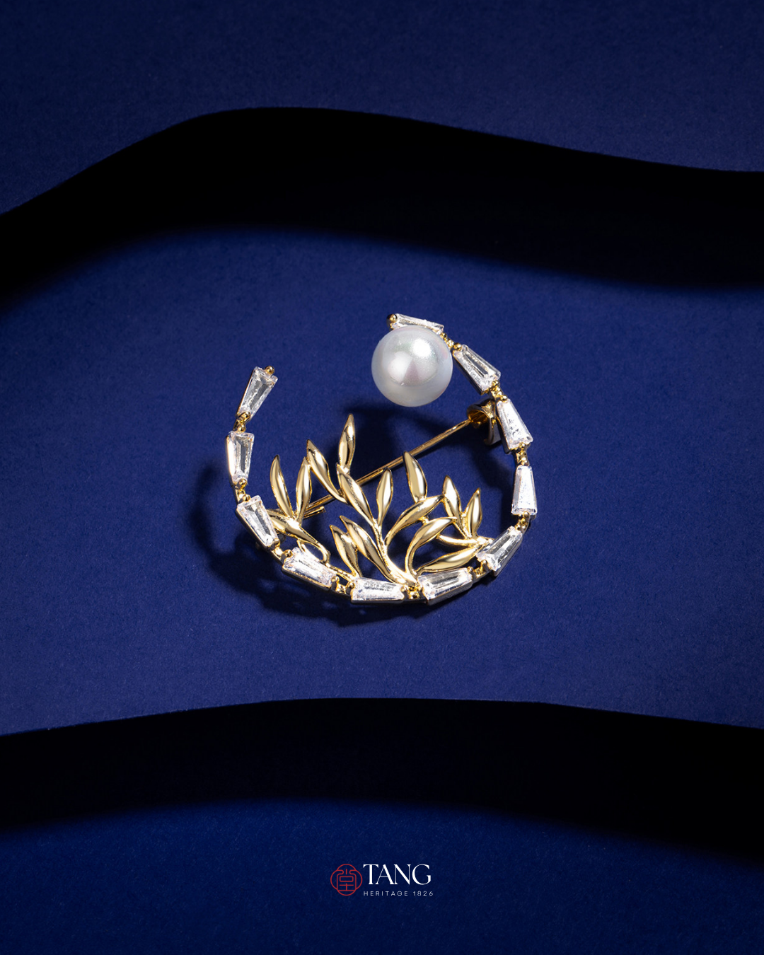 Moonlit Bamboo Brooch
