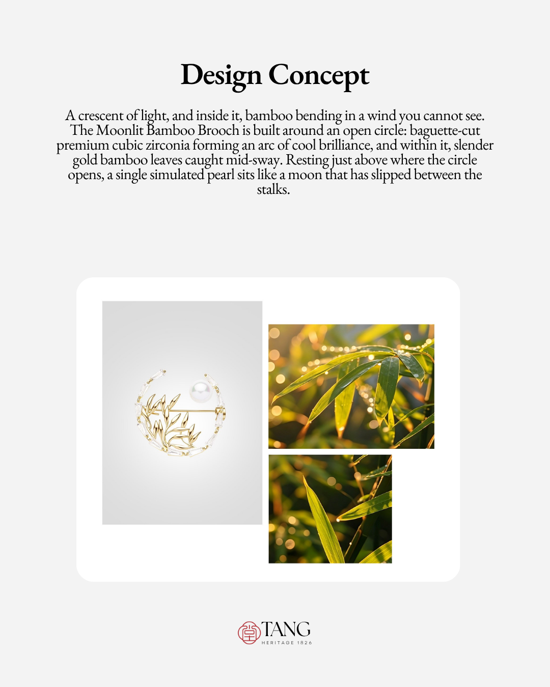 Moonlit Bamboo Brooch