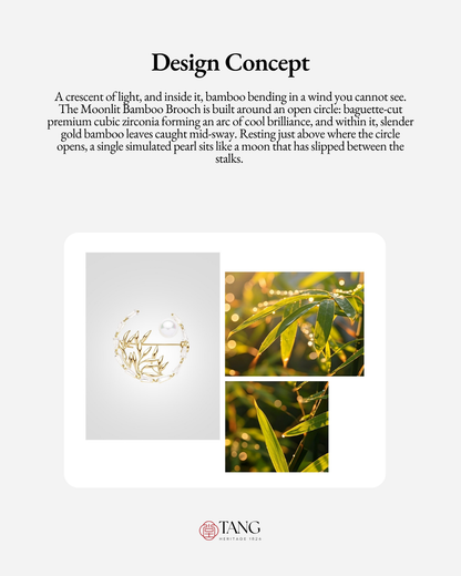 Moonlit Bamboo Brooch
