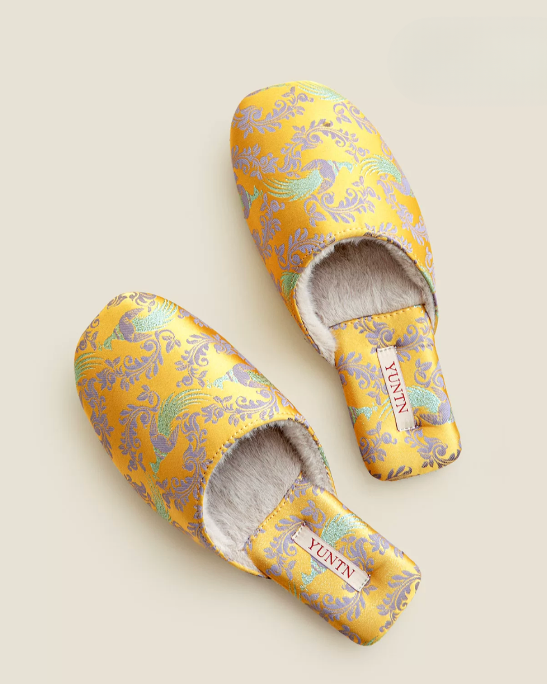 Jade Peacock Luxury Satin Women Indoor Slipper