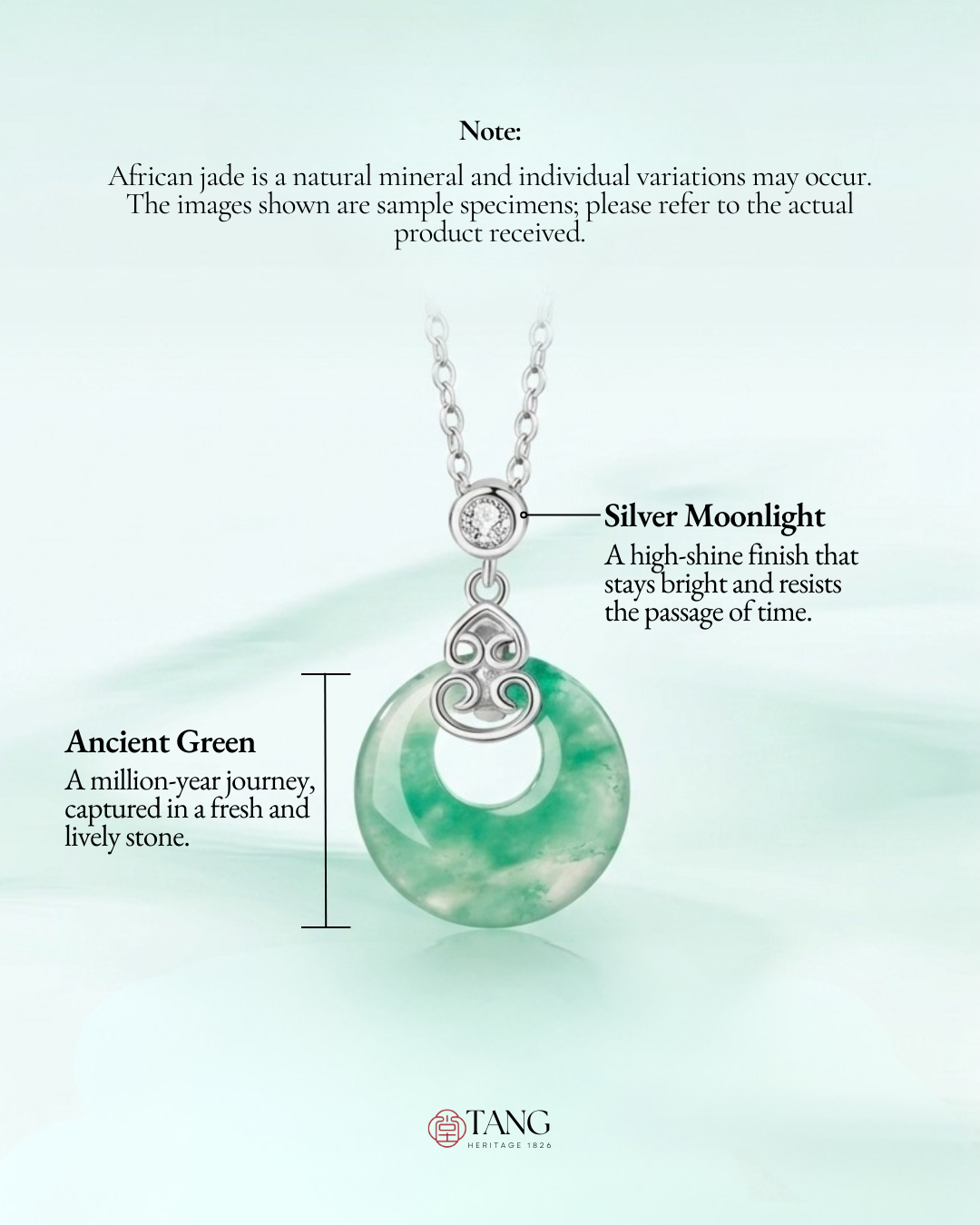 Mountain Mist African Jade Gourd Necklace