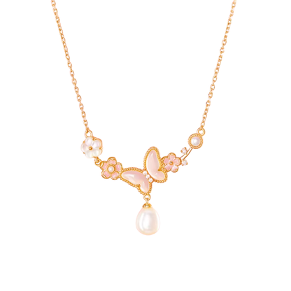 Butterfly Bloom Pearl Jewellery Set