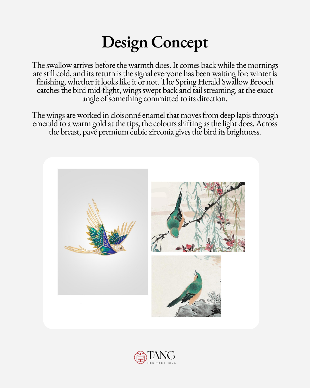Spring Herald Swallow Brooch