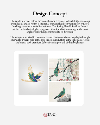 Spring Herald Swallow Brooch