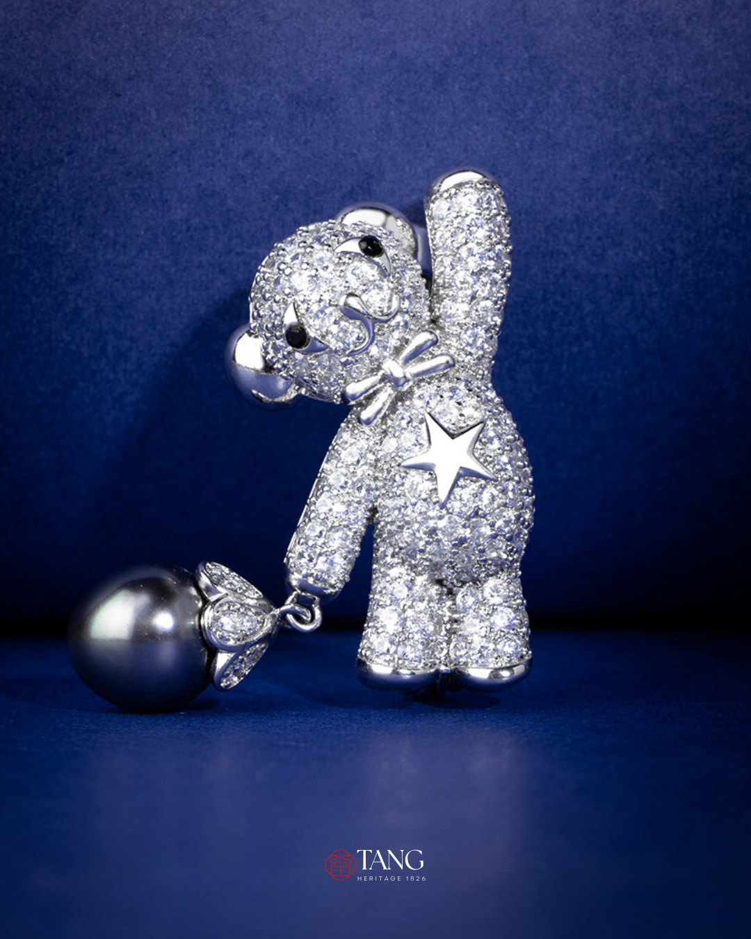Tahitian Star Bear Brooch