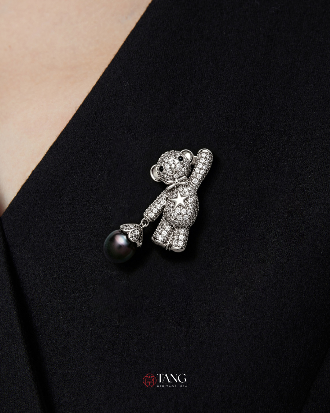 Tahitian Star Bear Brooch