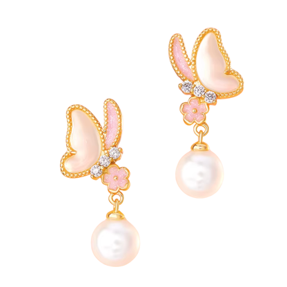 Butterfly Bloom Pearl Jewellery Set
