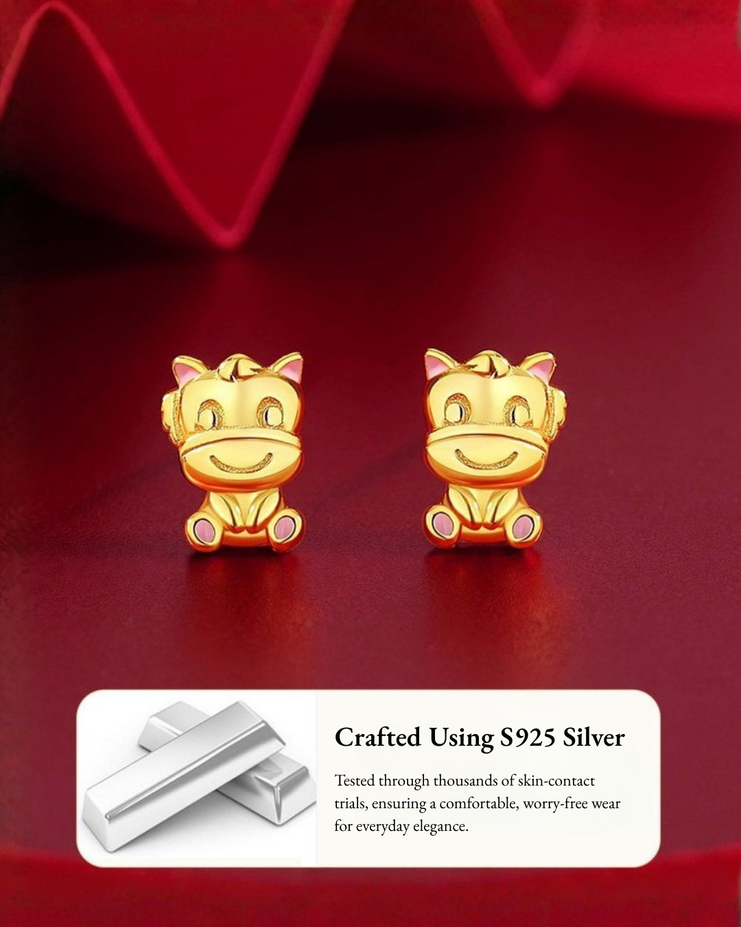 Zodiac Edition S925 Gold Ear Studs