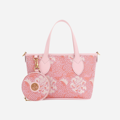 Tang Red 27 Pink Song Brocade Bucket Bag