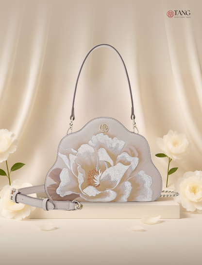 Tang Imperial 25 Embroidered Peony Bloom Shoulder Bag