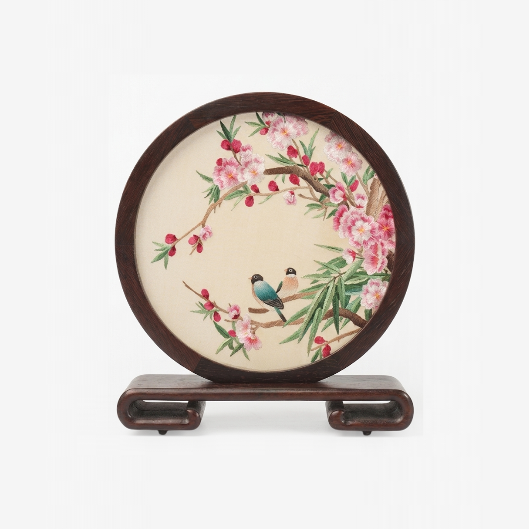 Su Embroidery Wood Ornament (One Design, Double-Sided)