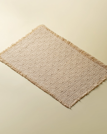Tranquil Bloom Embroidered Tea Mat