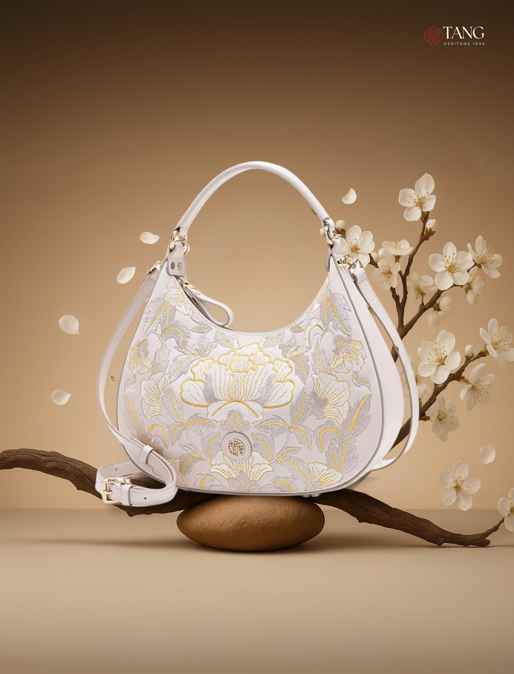 Tang Imperial 25 Embroidered Blossoms Clutch