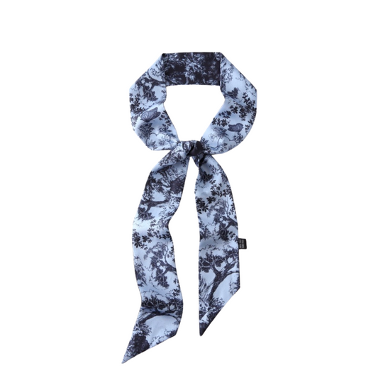 Midnight Sonata 100% Mulberry Silk Twilly