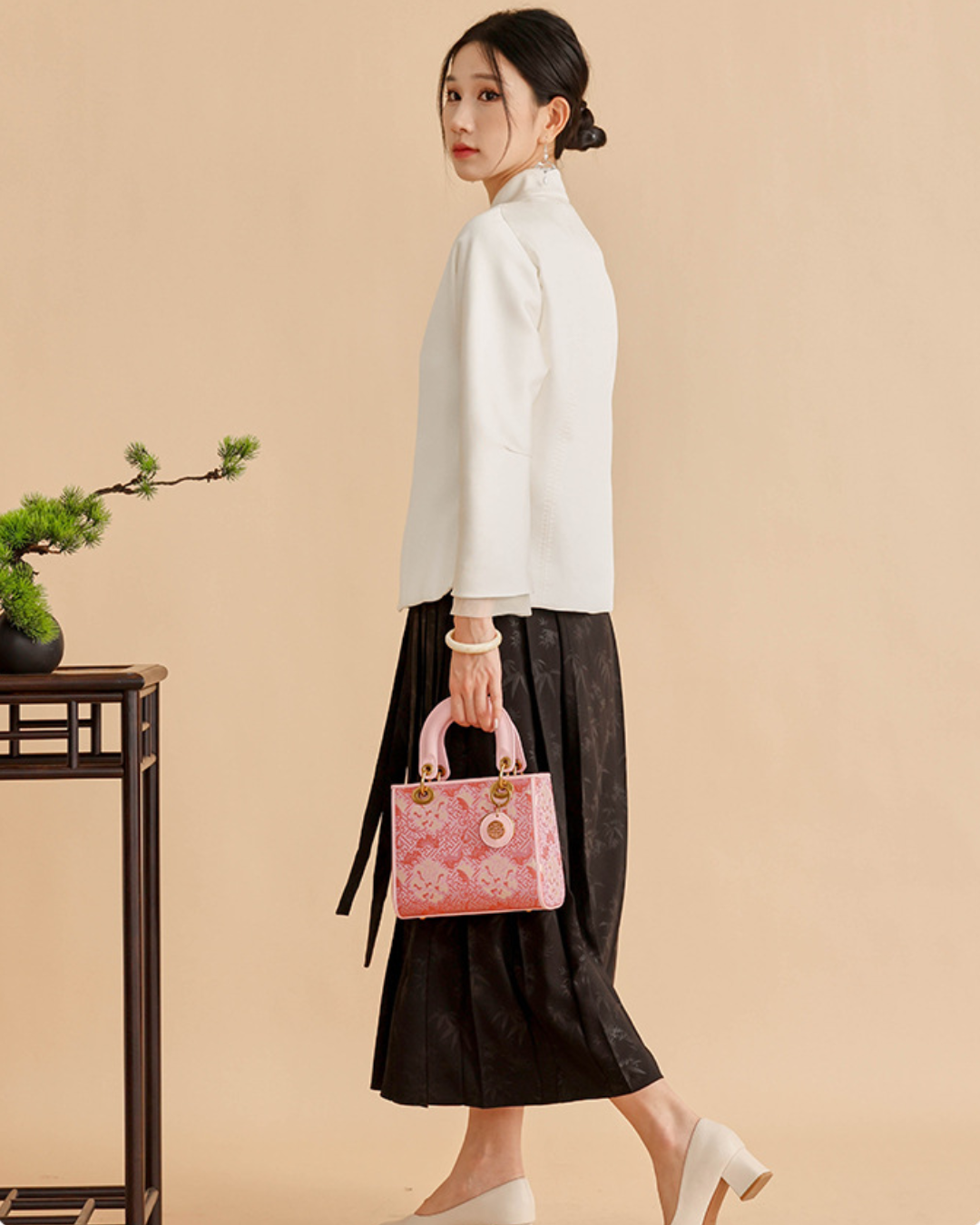Tang Red 27 Song Brocade Bag