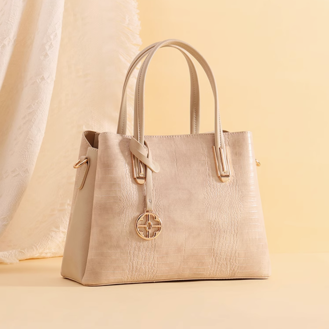 Tang Red 28 Crocodile-Embossed Tote
