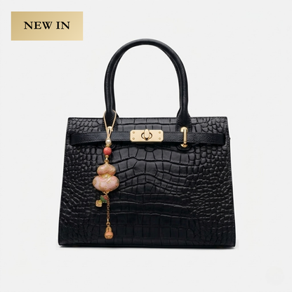 Tang Red 27 Scarlet Crocodile-Embossed Tote