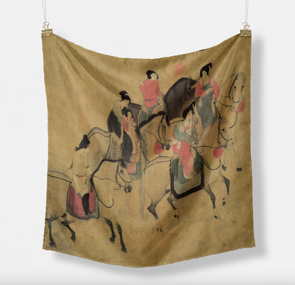 "Lady Guoguo’s Spring Outing" Heritage Artwork Silk Scarf