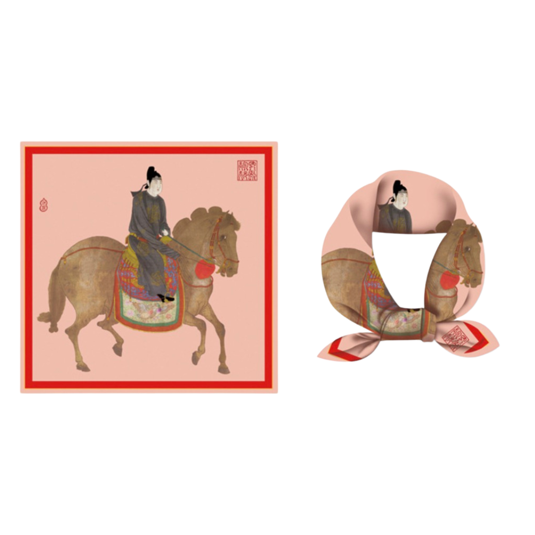 "Lady of the State of Wei" Heritage Artwork Silk Scarf