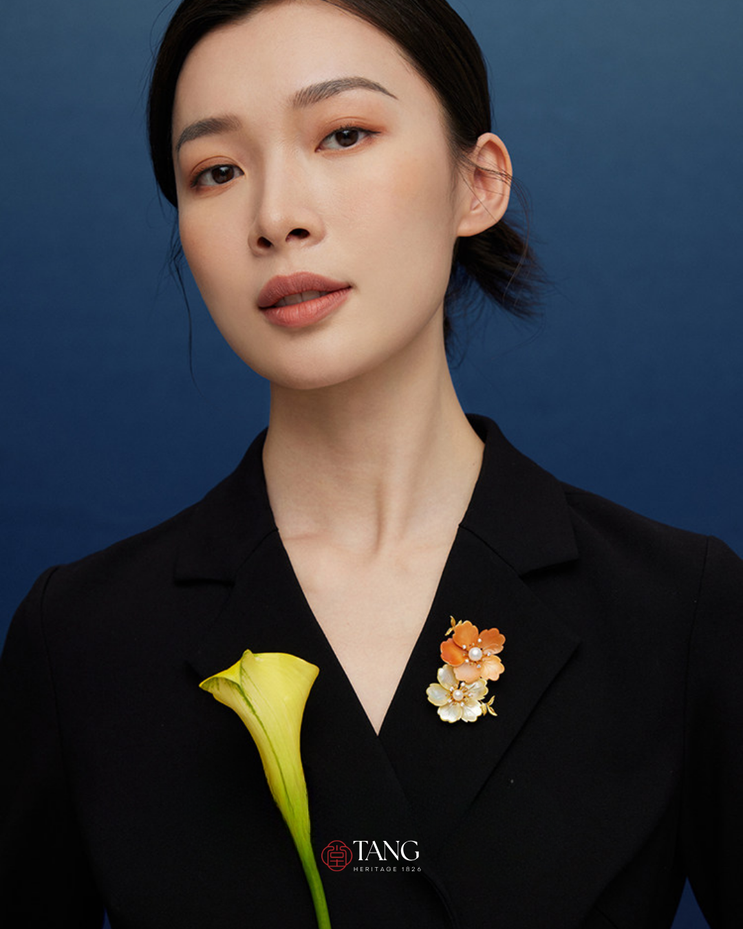 Golden Hour Peach Blossom Brooch