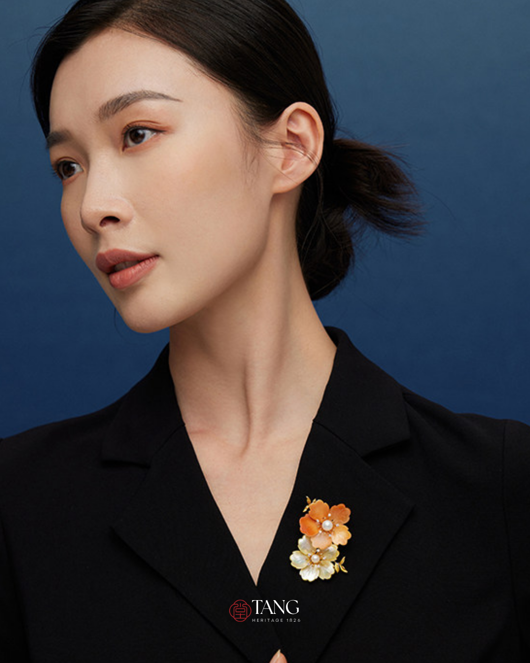 Golden Hour Peach Blossom Brooch
