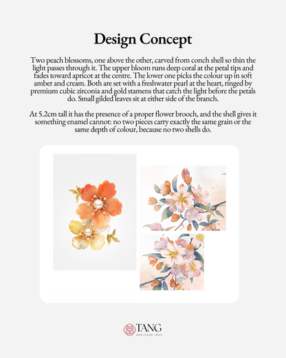 Golden Hour Peach Blossom Brooch