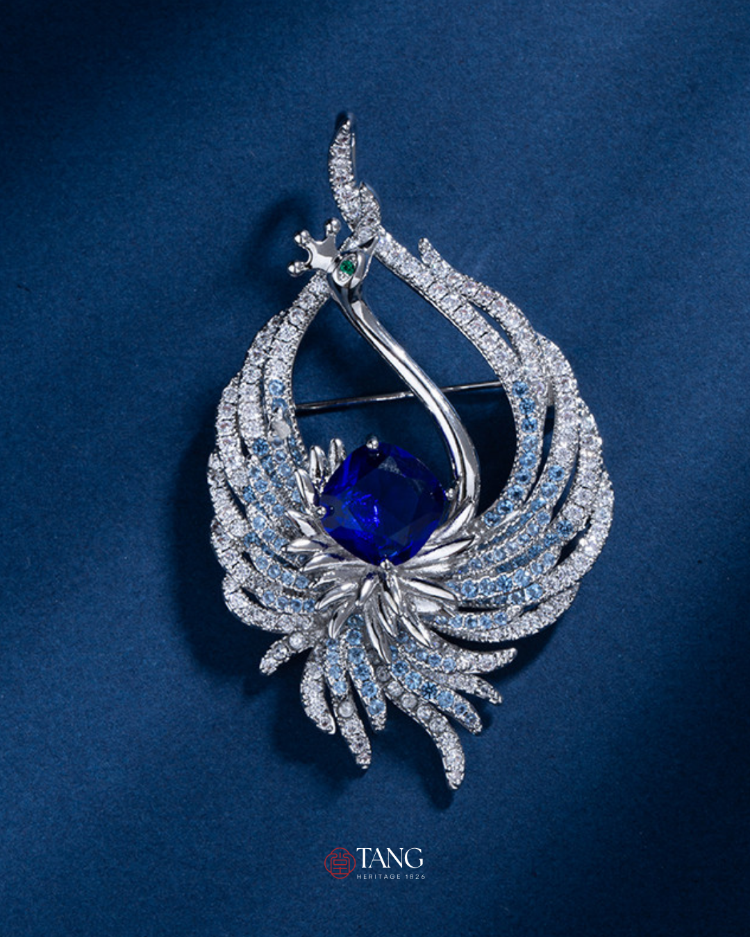 Ninefold Sky Phoenix Brooch