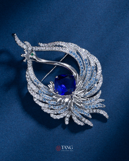 Ninefold Sky Phoenix Brooch