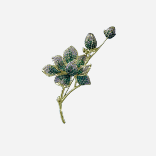 Verdant Magnolia Brooch
