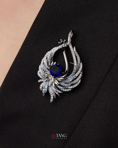 Ninefold Sky Phoenix Brooch