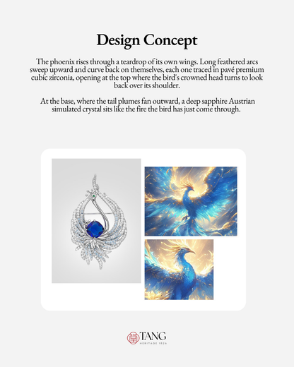 Ninefold Sky Phoenix Brooch