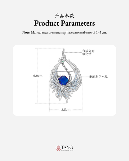 Ninefold Sky Phoenix Brooch