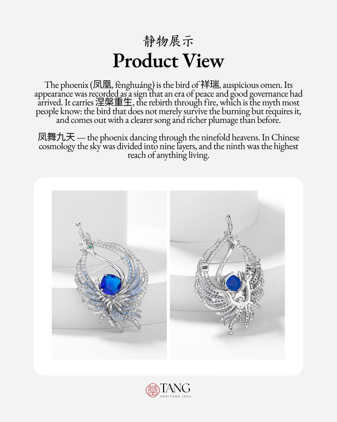 Ninefold Sky Phoenix Brooch