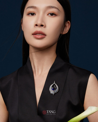 Ninefold Sky Phoenix Brooch