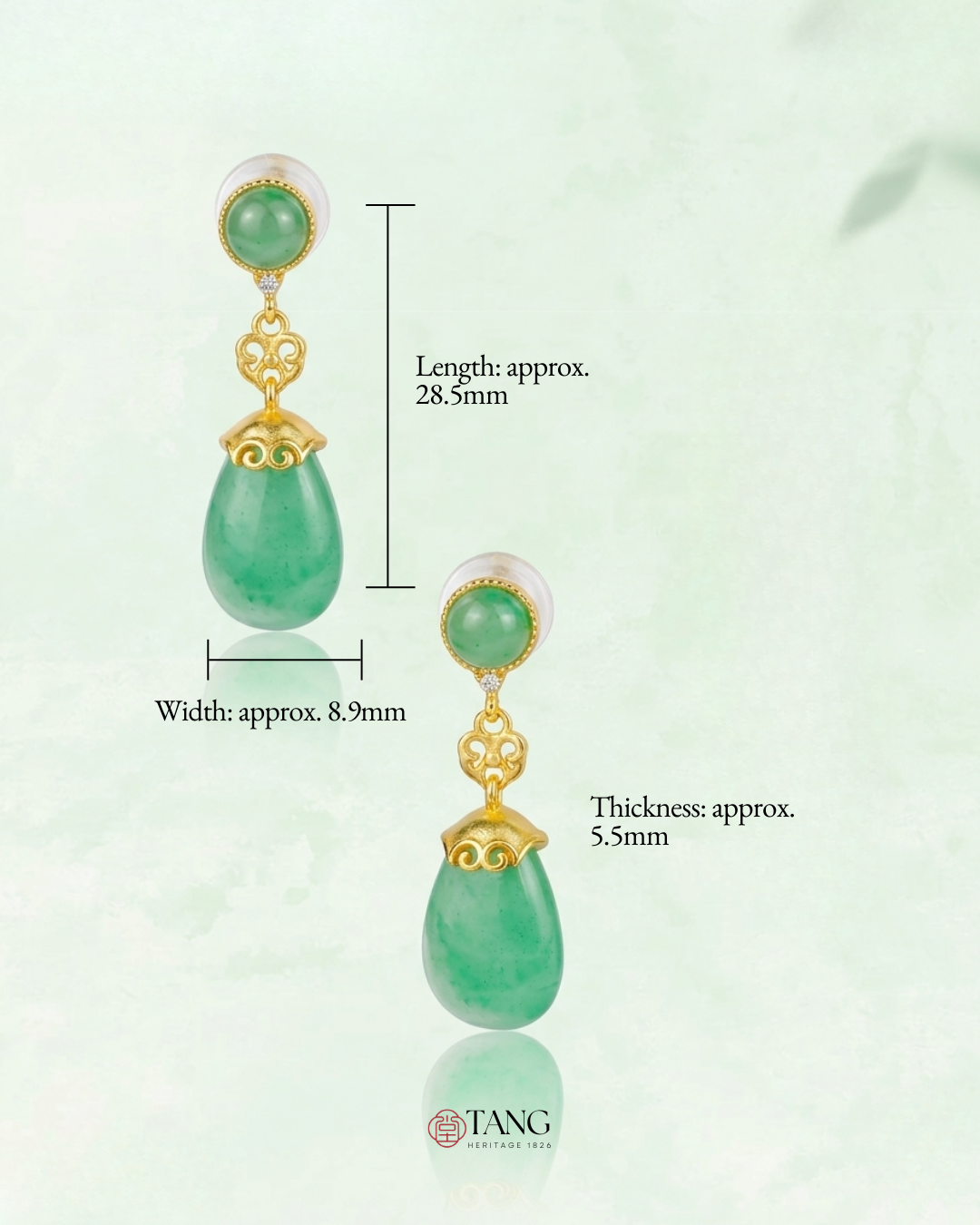 Mountain Mist African Jade Drop Earrings