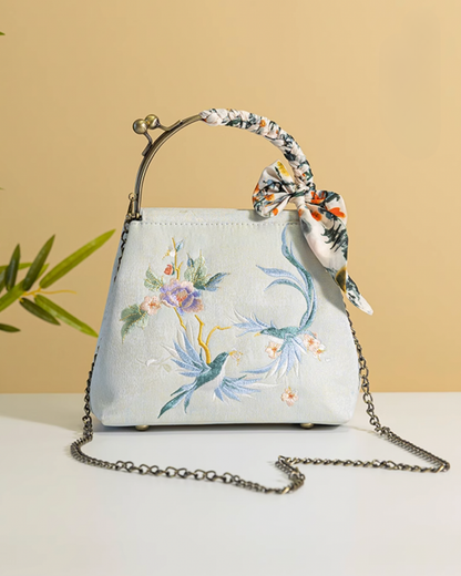 Tang Bloom Magnolia Top-Handle Bag