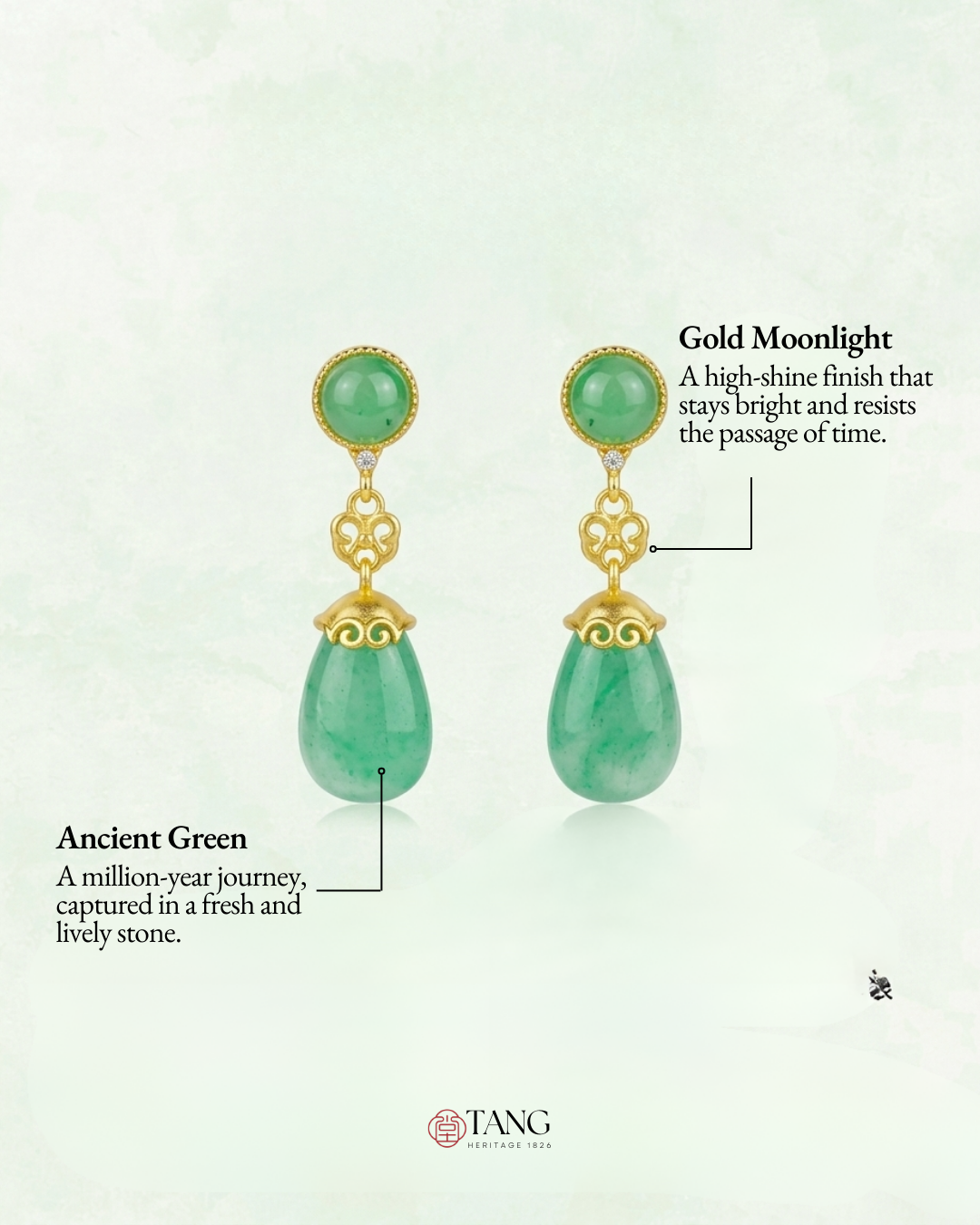 Mountain Mist African Jade Drop Earrings
