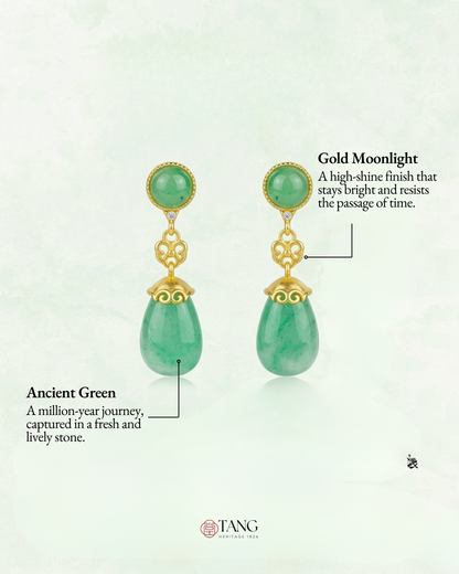 Mountain Mist African Jade Drop Earrings