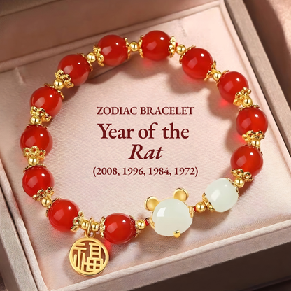 Blessing of Zodiac Red Agate Bracelet
