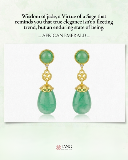 Mountain Mist African Jade Drop Earrings