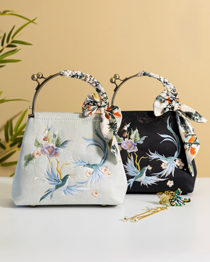 Tang Bloom Magnolia Top-Handle Bag