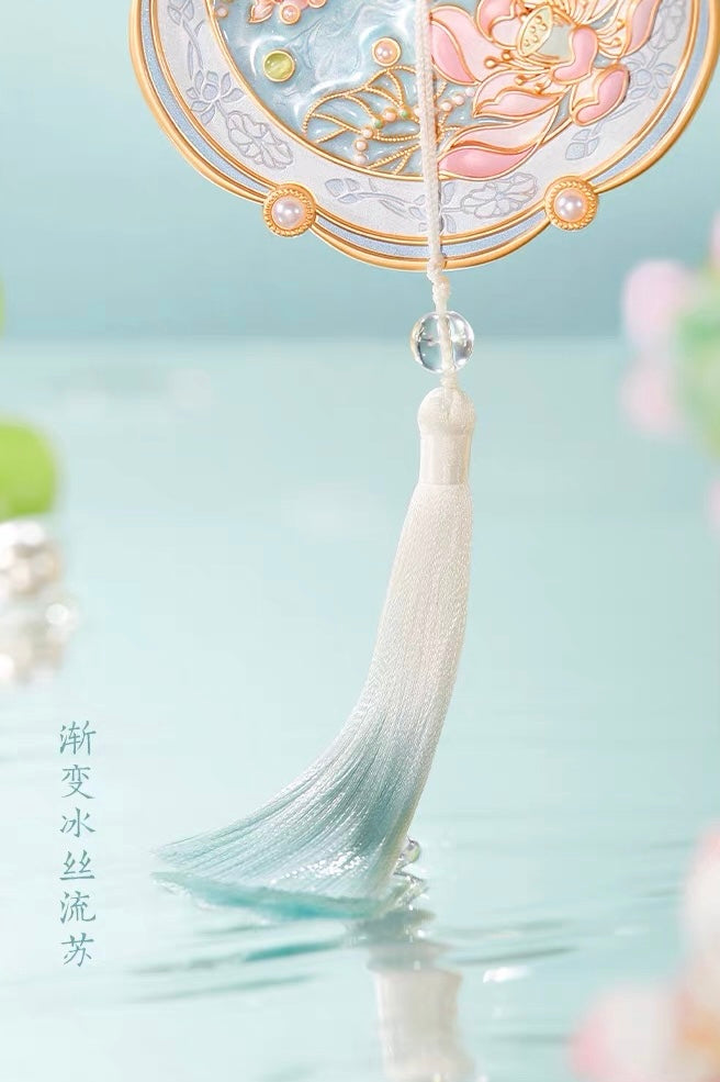 Lotus Emerging from Clear Water Mirror