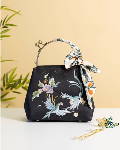 Tang Bloom Magnolia Top-Handle Bag